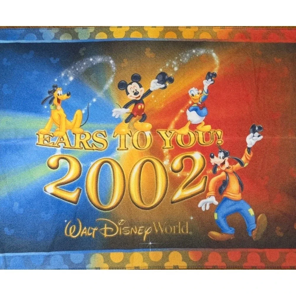 2002 Walt Disney World Ears To You Beach Towel 60x31